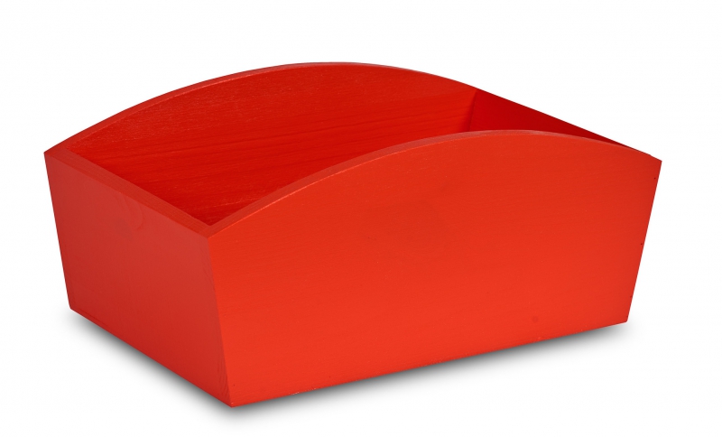 Doniczka drewniana 28x16x12 cm Pure red