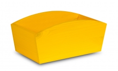 Doniczka drewniana 24x13x10,5 cm Signal yellow